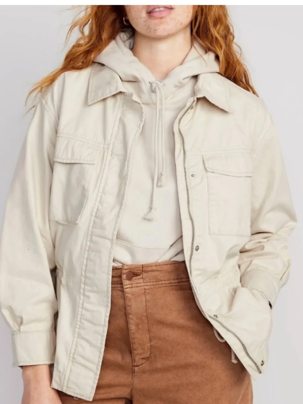 NWT! Old Navy Cinched Waist Utility Jacket - Size Medium - Picture 1 of 9